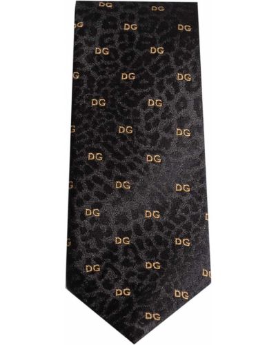 Krawat z printem Dolce And Gabbana, сzarny