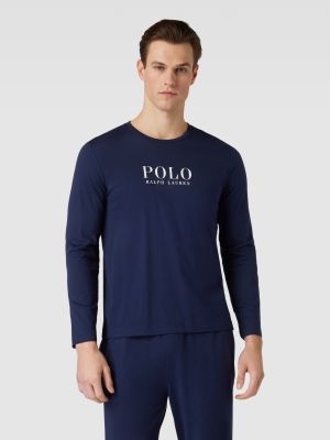 Polo bawełniana z nadrukiem z długim rękawem Polo Ralph Lauren Underwear