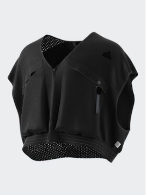 Voľná priliehavá vesta Adidas čierna