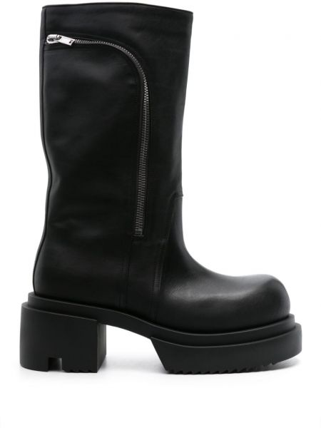 Leder stiefelette Rick Owens schwarz