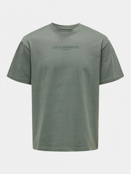 T-shirt large Only & Sons vert