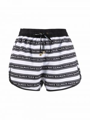 Stripete shorts Balmain hvit