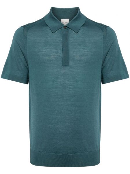 Strikket poloshirt Paul Smith blå