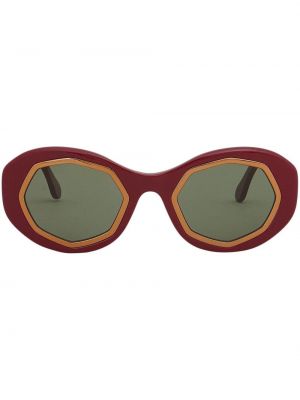 Okulary przeciwsłoneczne z nadrukiem Marni Eyewear czerwone