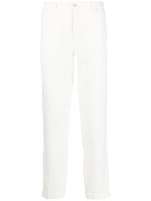 Lniane proste spodnie 120% Lino białe