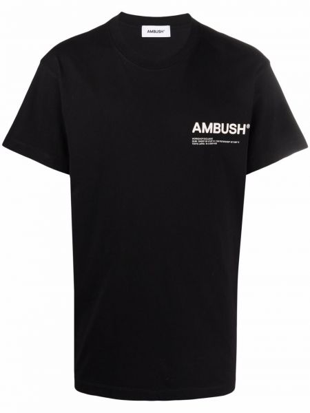 Bavlněné tričko s potiskem Ambush černé