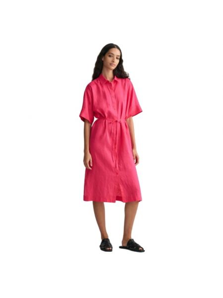 Kleid mit kurzen ärmeln Gant pink
