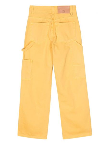 Kõrge vöökohaga sirged teksapüksid Ulla Johnson kollane