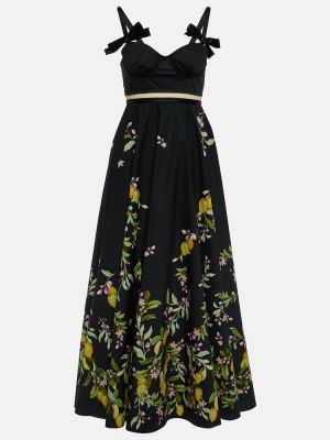Dlouhé šaty s mašľou s potlačou Giambattista Valli