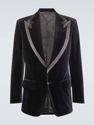Czarny aksamitny garnitur Tom Ford