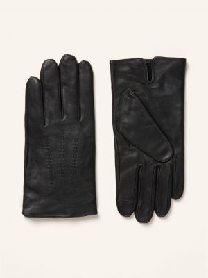 Kožené rukavice Boss černé