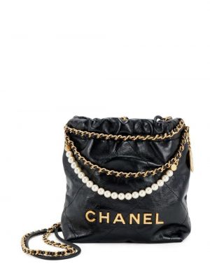 Prošívaná taška přes rameno s perlami Chanel Pre-owned