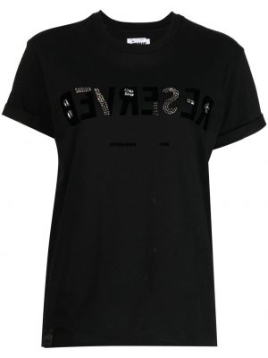 T-shirt con paillettes Izzue nero