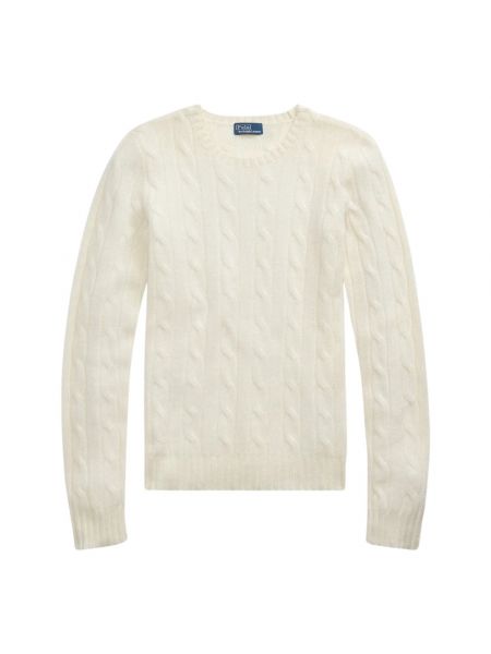 Sweter z kaszmiru klasyczny Polo Ralph Lauren beżowy