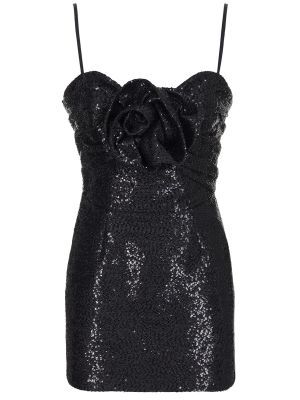 Коктейльное платье с пайетками Maison Bohemique черное