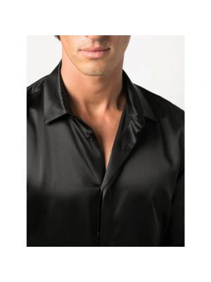 Jedwabna koszula na guziki Saint Laurent czarna