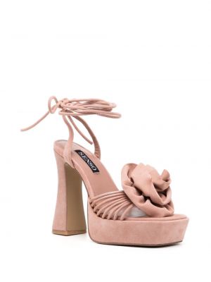 Semišové sandály Senso růžové