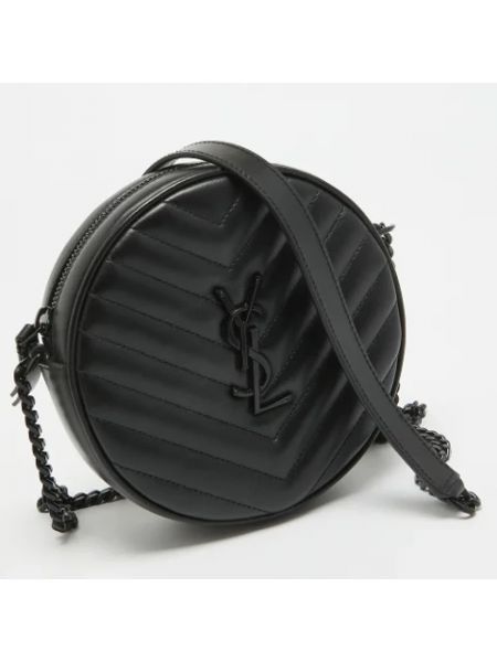 Bolso cruzado de cuero retro Yves Saint Laurent Vintage negro