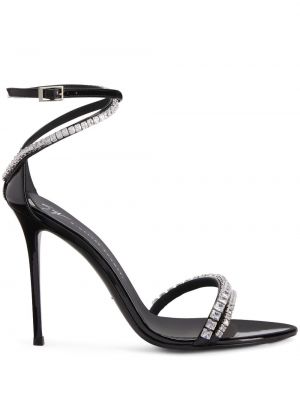 Sandale s kristalima Giuseppe Zanotti crna