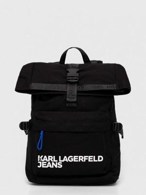 Batoh s potiskem Karl Lagerfeld Jeans černý