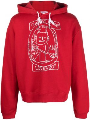 Hoodie Charles Jeffrey Loverboy röd