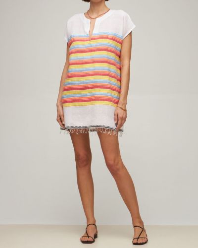 Bavlněné mini šaty Lemlem bílé
