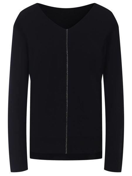Шерстяной пуловер Le Tricot Perugia черный