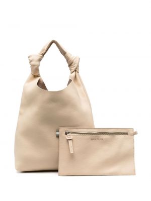 Leder shopper handtasche Officine Creative beige
