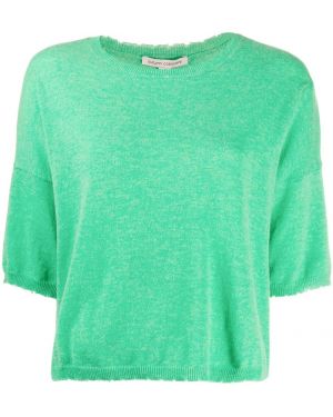 Кашемировый свитер с короткими рукавами осенний Autumn Cashmere, зеленый