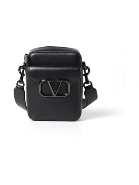 Bolsa de hombro de cuero Valentino Garavani negro