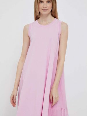 Oversized midi šaty Deha růžové