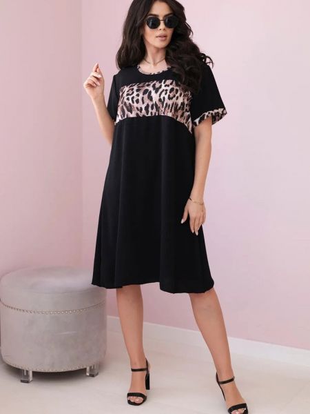 Φόρεμα με σχέδιο με λεοπαρ μοτιβο Kesi μαύρο