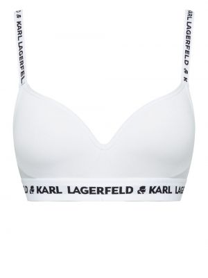 Soutien-gorge à imprimé Karl Lagerfeld blanc