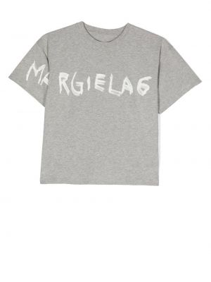 T-shirt för tjejer Mm6 Maison Margiela Kids grå