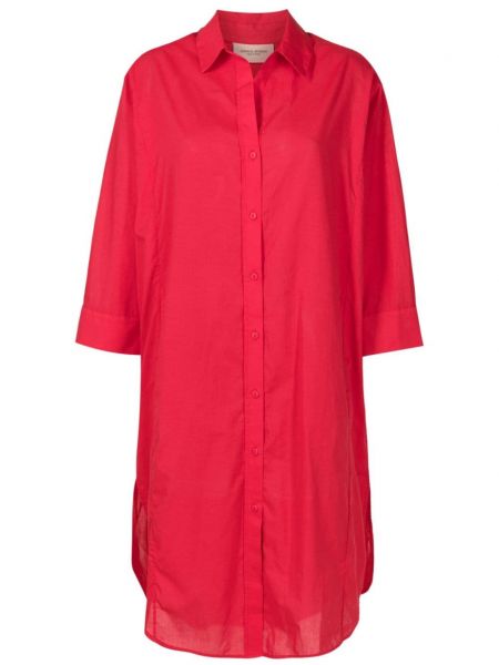 Βαμβακερή μάξι φόρεμα Adriana Degreas κόκκινο
