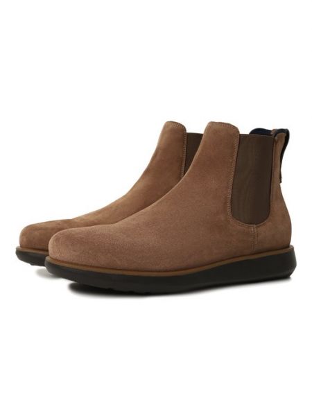Замшевые ботинки челси Giorgio Armani коричневые