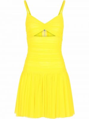 Mini vestido con volantes Dolce & Gabbana amarillo