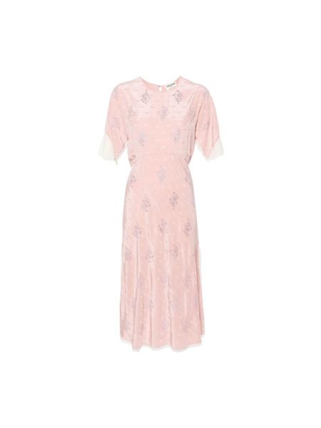 Sukienka midi Zadig & Voltaire różowy