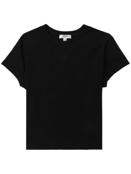Kokvilnas t-krekls Agolde melns