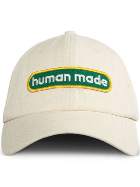 Șapcă cu broderie din bumbac Human Made alb