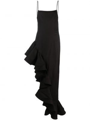 Асиметрична коктейлна рокля с волани Giuseppe Di Morabito черно