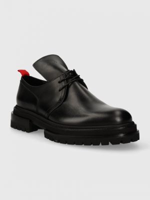 Pantofi din piele 424 negru