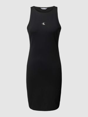 Sukienka mini z nadrukiem Calvin Klein Jeans czarna