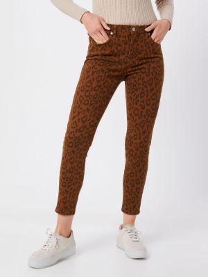 Leopardimustriga kitsa lõikega teksapüksid Banana Republic must
