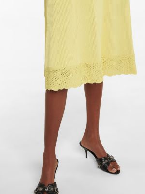 Spódnica midi Balenciaga żółta