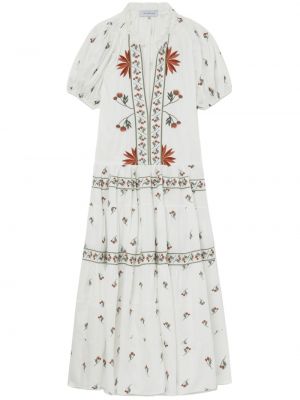 Sukienka midi w kwiatki Lug Von Siga biała