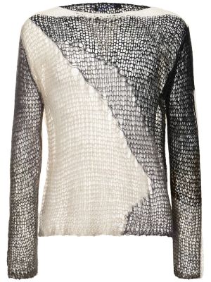 Sweter w abstrakcyjne wzory relaxed fit Jaded London czarny