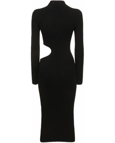 Midi haljina od kašmira Reformation crna