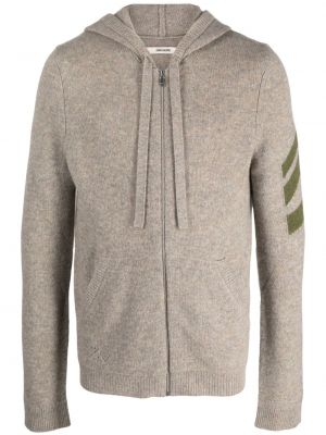 Strick hoodie mit reißverschluss Zadig&voltaire grau