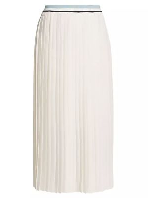 Плиссированная длинная юбка Moncler белая